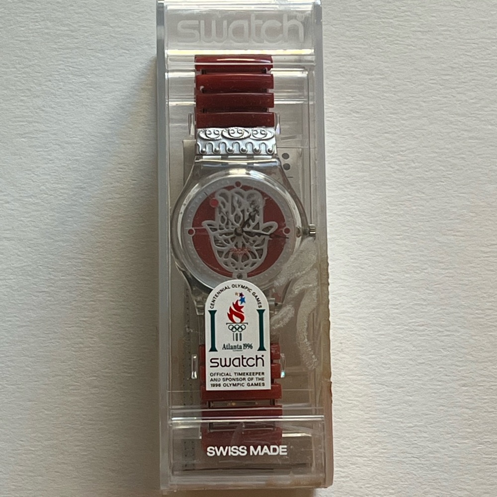 Swatch Red and Silver Men's Watch